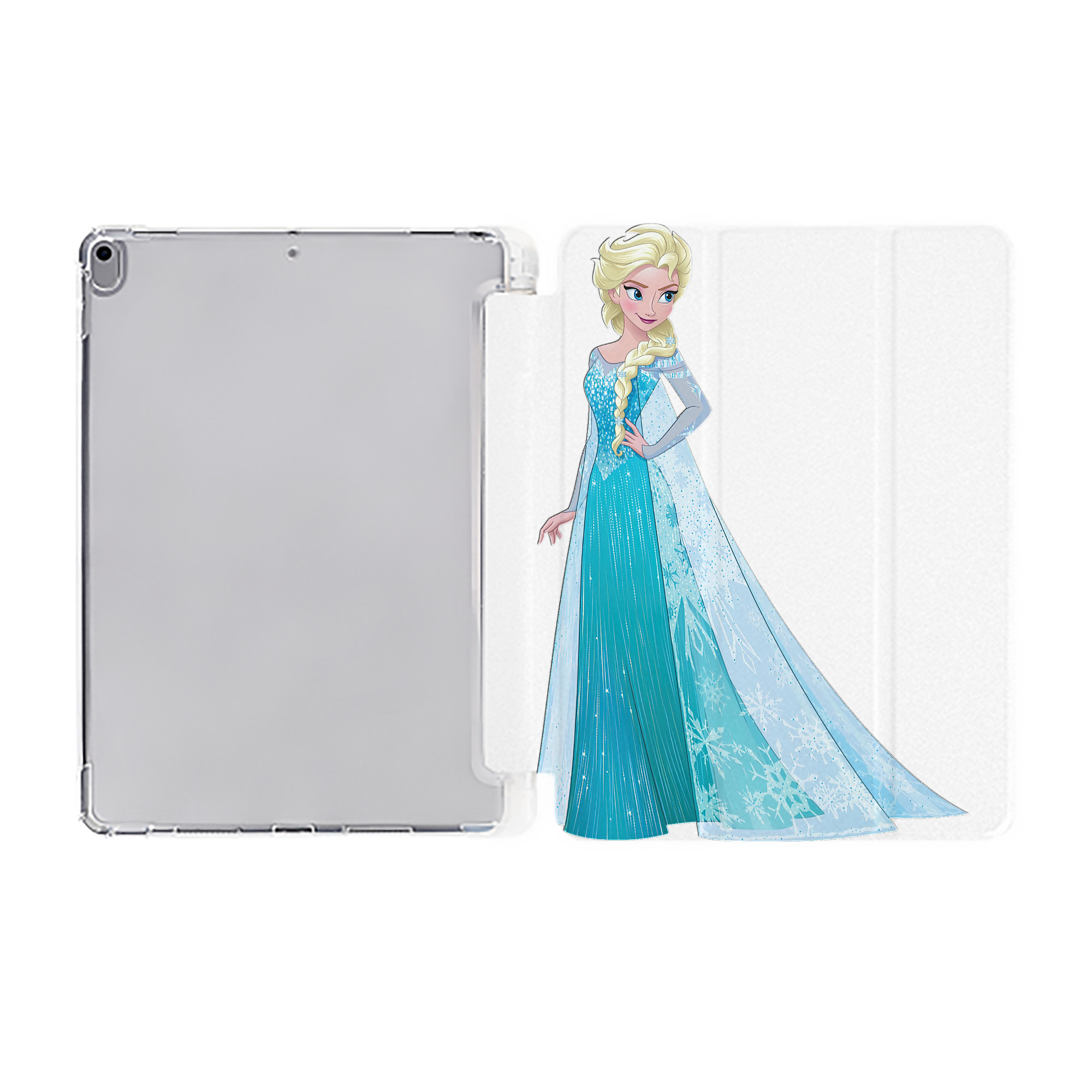 （画像用） アナと雪の女王 アンナ エルサ Frozen Anna Elsa IPad ケース ペン収納付き 三つ折りスタンド PUレザー×シリコン 対応機種9.5/10.5/10.9インチ